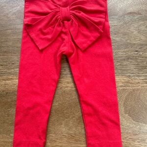 Cat & Jack Red Bow Leggings